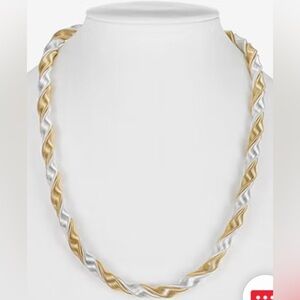 Monet Gold/Silver Tone Twisted 18” Necklace